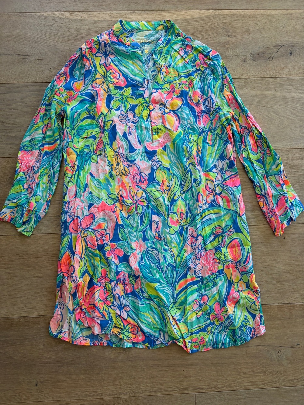 Lilly Pulitzer Esme swim cover-up all over print beach summer casual XS